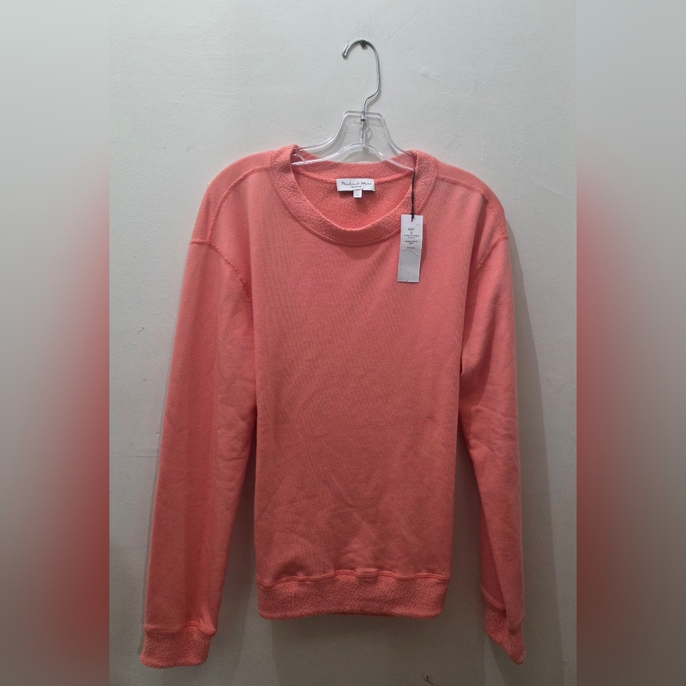 New Oversized Michael Stars Celeste Reversible Cotton French Terry Pullover Sm